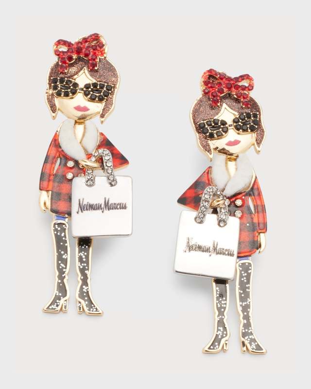 Neiman Marcus Shopping Girl Earrings
